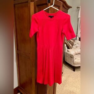 Banana Republic Vibrant Red Long Sleeve Dress